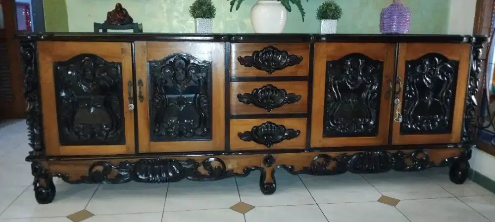 Jual bufet antik kayu jati lawas