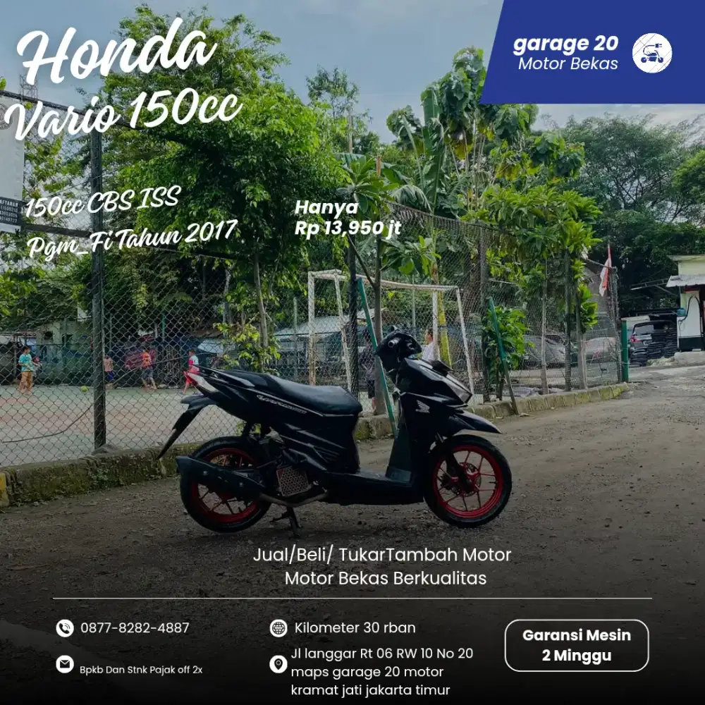 Honda Vario 150cc CBS ISS Esp  Pgm_Fi  Tahun 2017 Pajak Off
