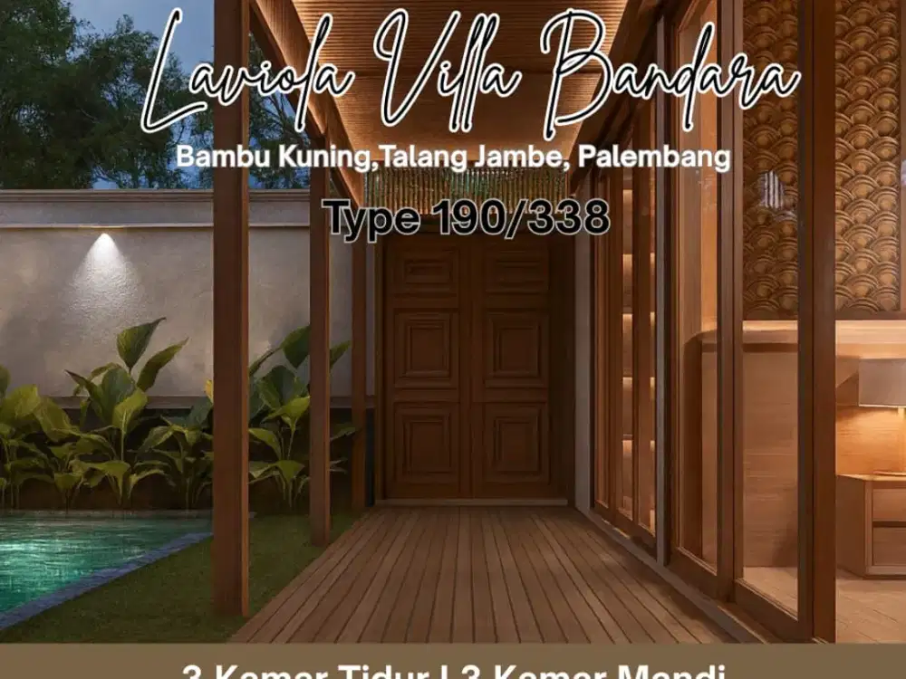 DIJUAL VILLA MEWAH DI KEBUN BUNGA PALEMBANG