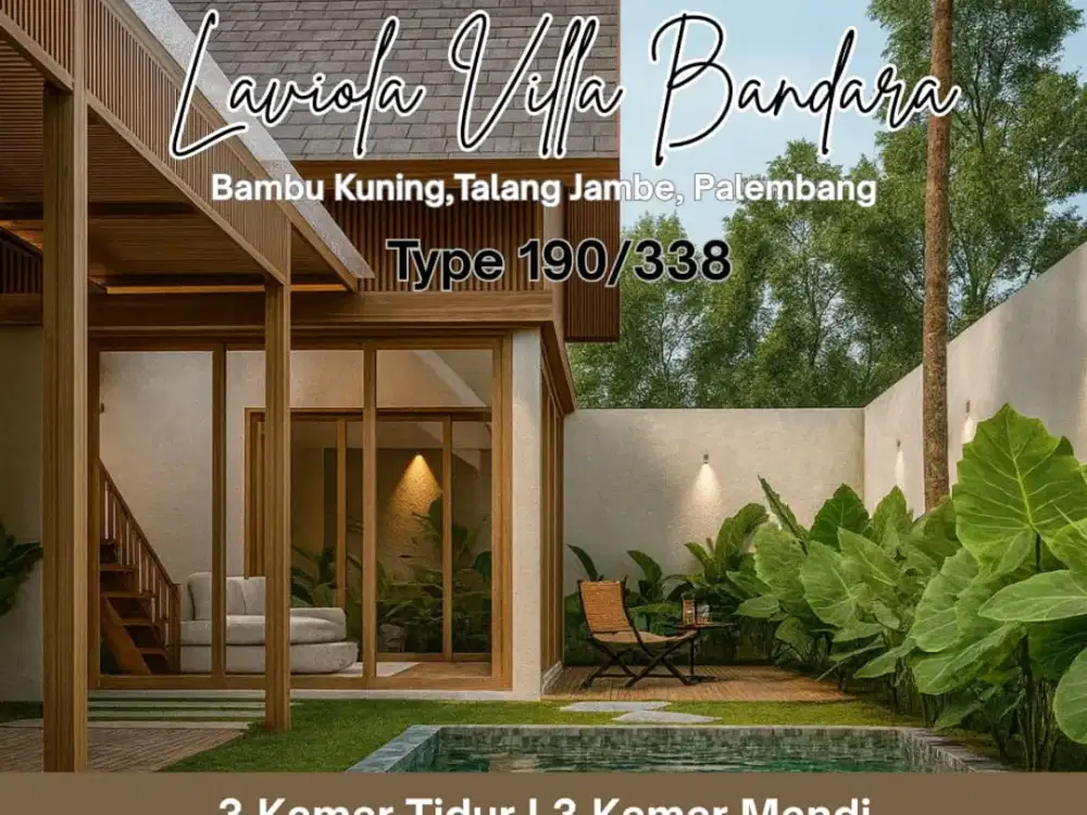 DIJUAL VILLA MEWAH DI KEBUN BUNGA PALEMBANG