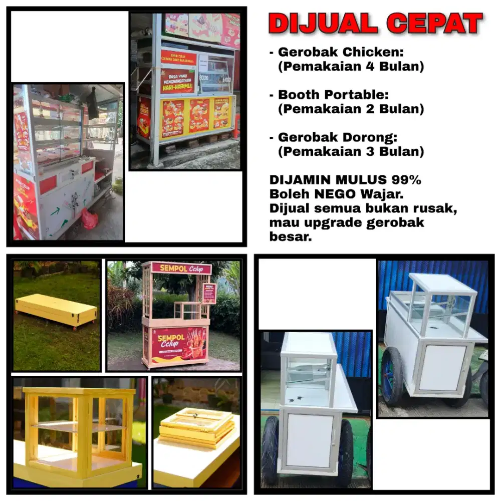 DIJUAL CEPAT GEROBAK BEKAS MURAH DI TIGARAKSA TANGERANG