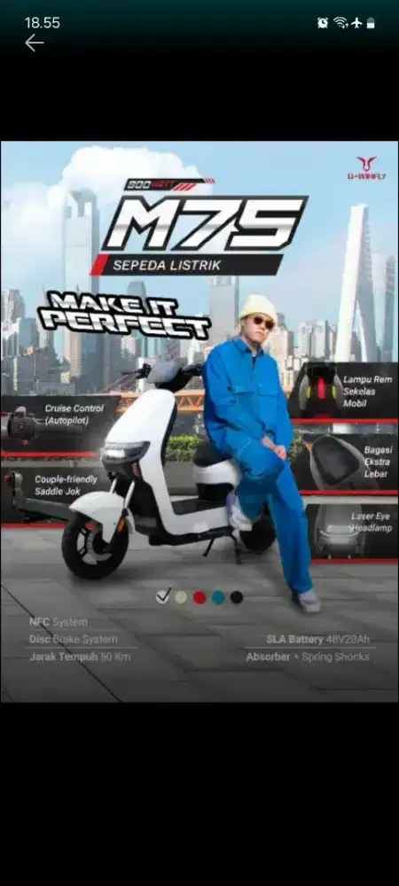 sepeda Listrik UWINFLY M75