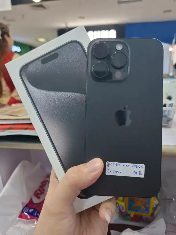 Iphone 15 pro max 256gb black resmi
