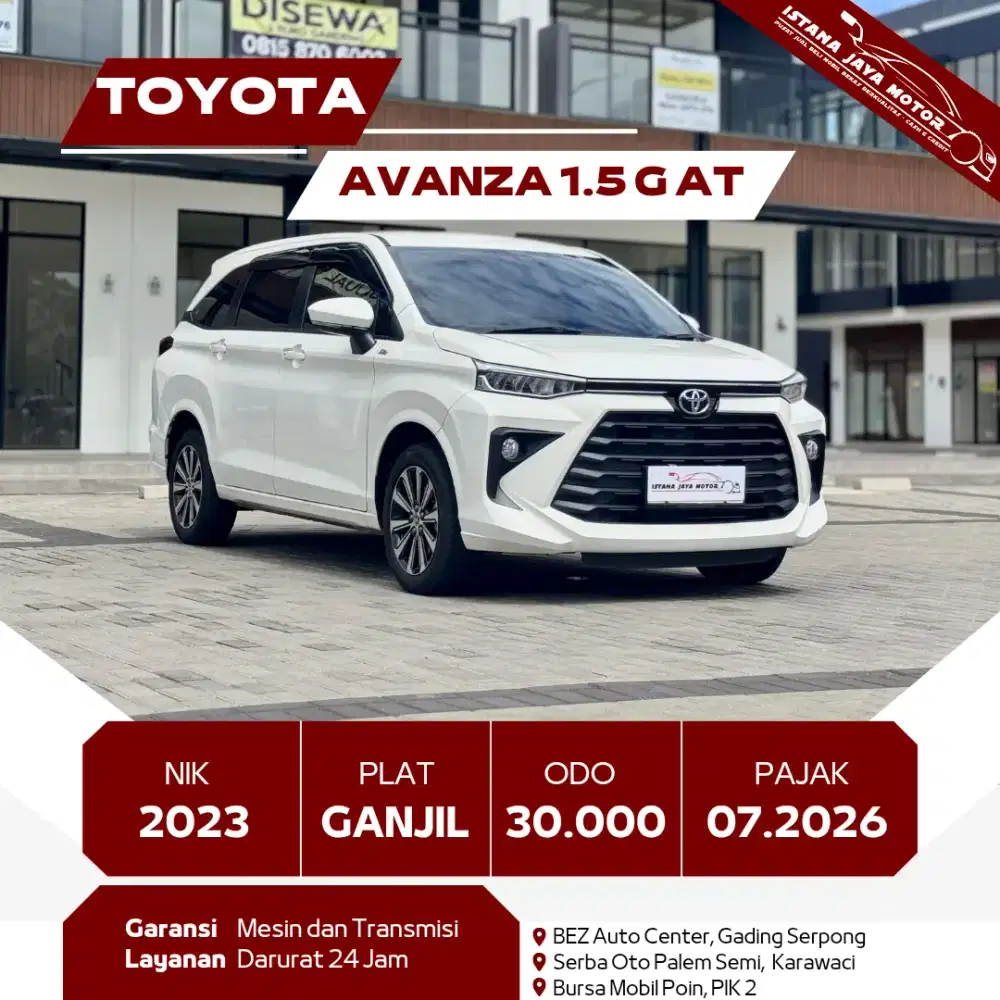 [TDP 15JT] TOYOTA AVANZA 1.5 G AT 2023