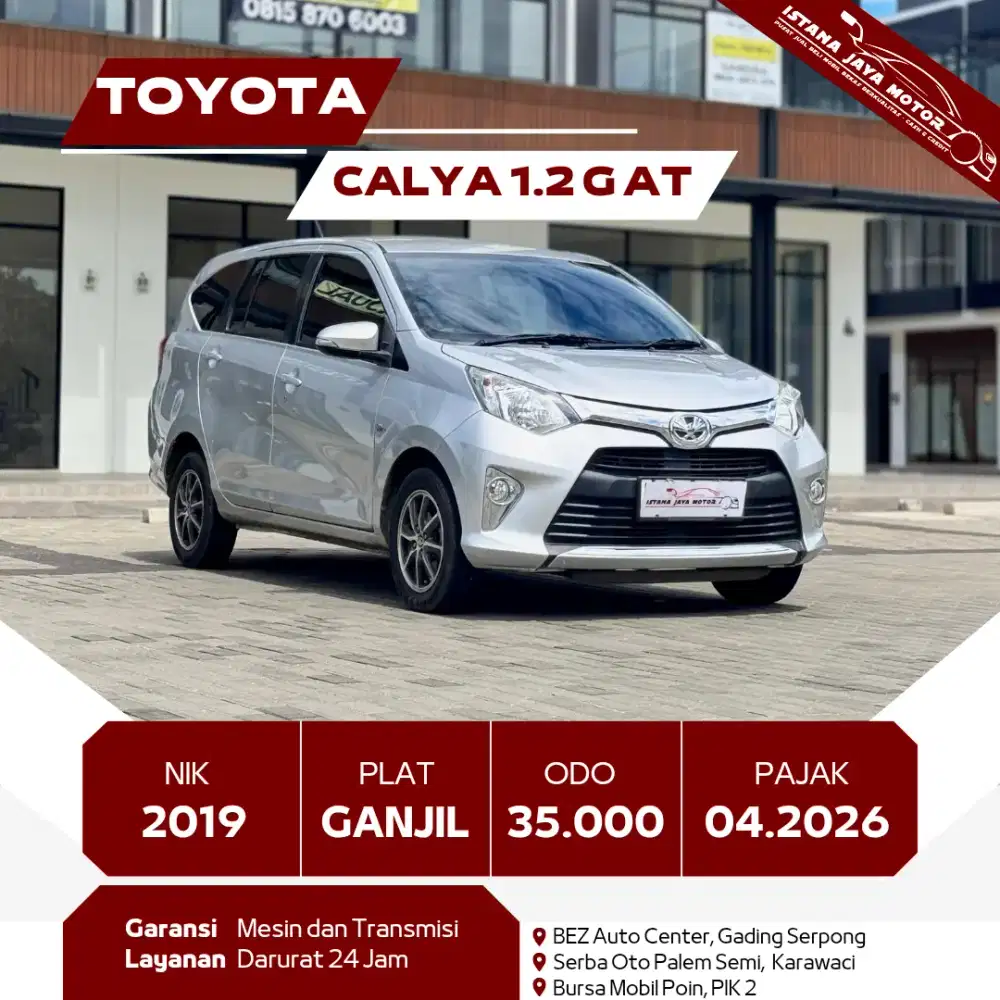 [TDP 8JT] TOYOTA CALYA 1.2 G AT 2019