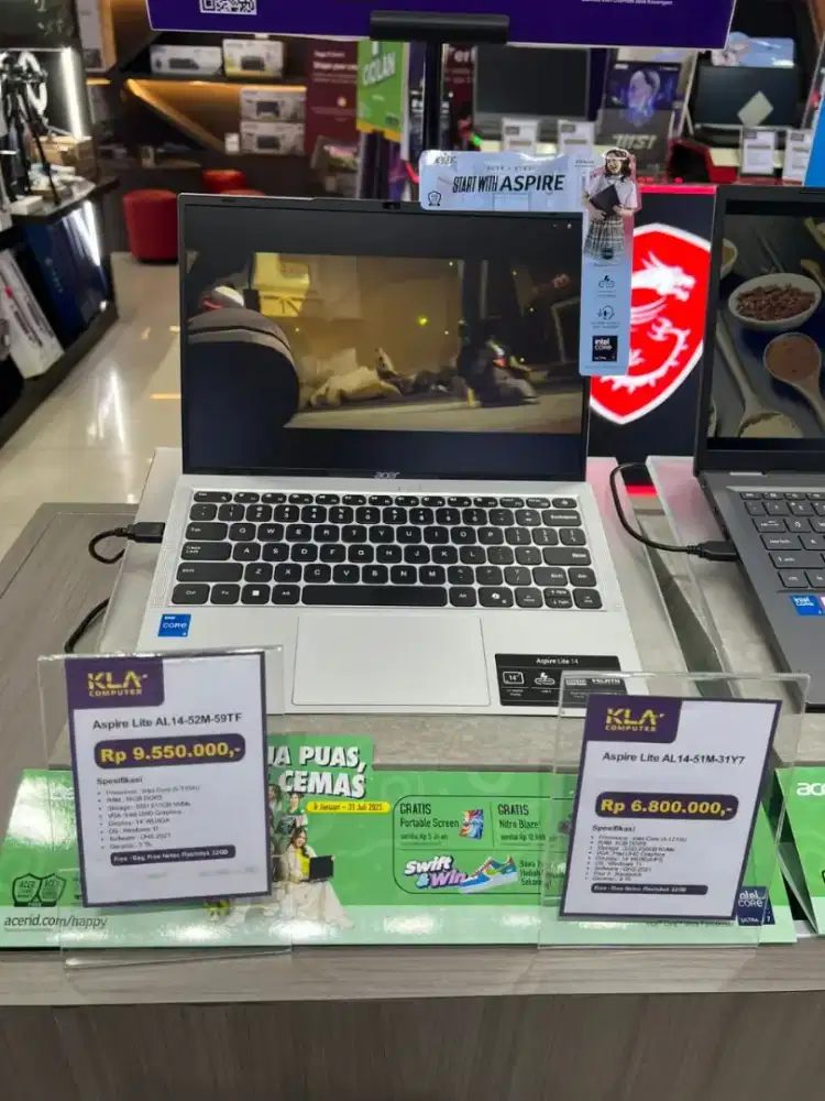 KREDIT LAPTOP ACER ASPIRE LITE TANPA DP LANGSUNG CAIR