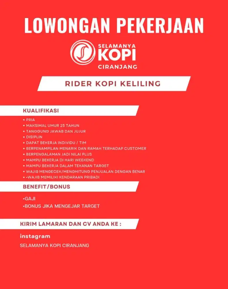 Di cari yang minat dan serius