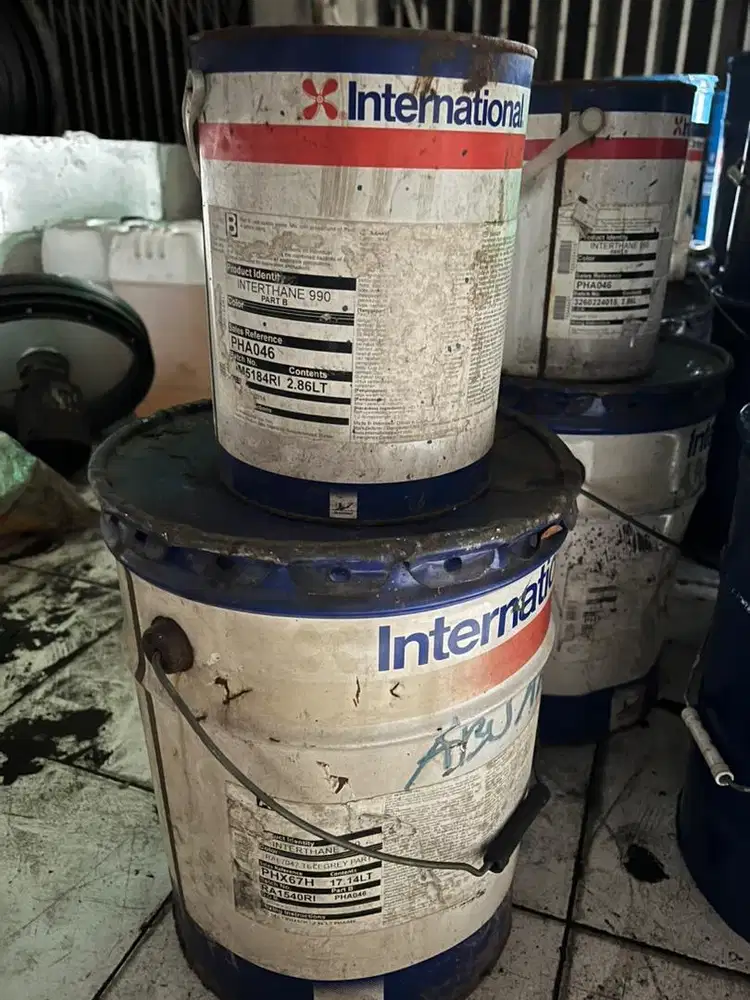 Cat Kapal International Interthane 990 abu abu 2 Komponen