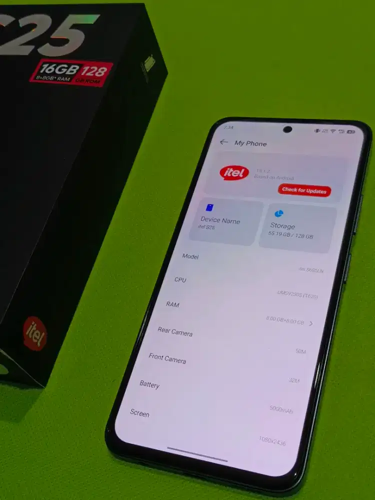 Itel S25 8/128 NFC Amoled Android 15 ( umur 2 minggu)