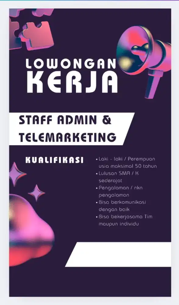 Dibutuhkan segera