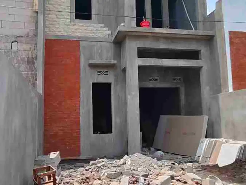 jual rumah 2 lantai 3 kamar sukodono 0 jalan aspal cocok buat usaha