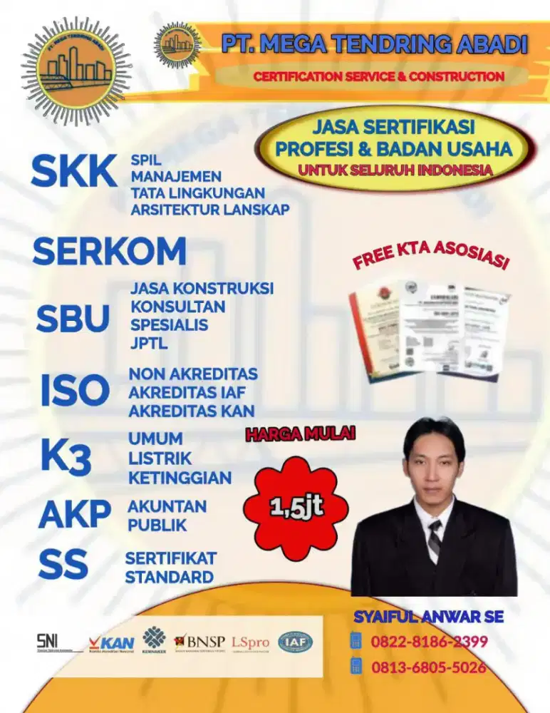 Jasa pembuatan skk ,abu ,ISO