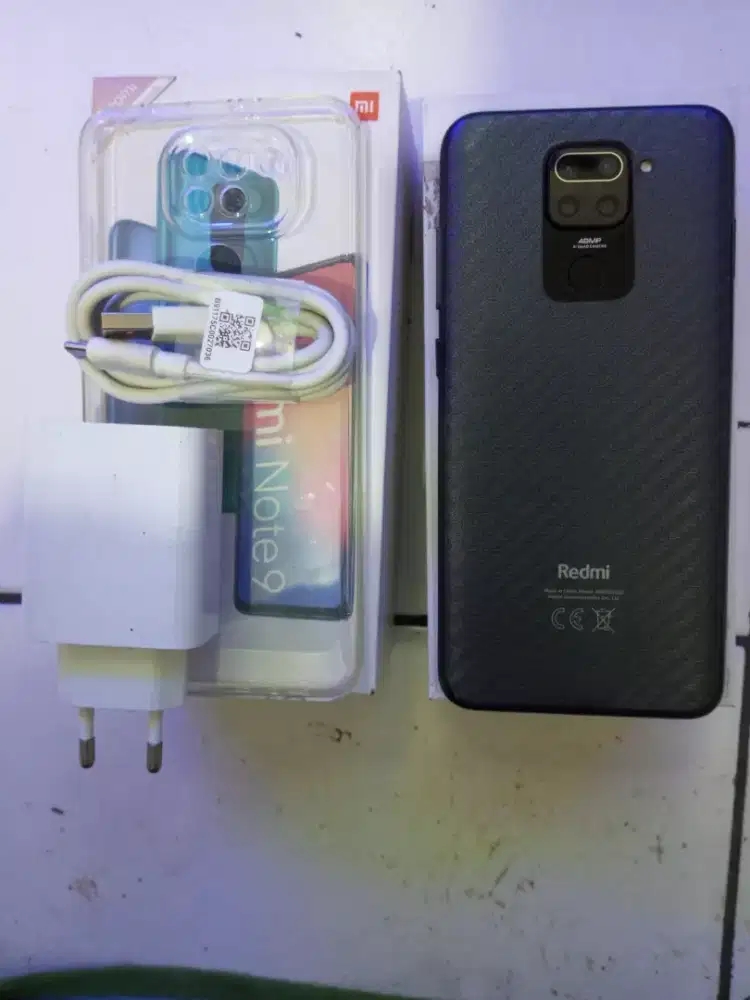 redmi note 9 Ram 6+2/128 GB Fullset Mulus No Minus