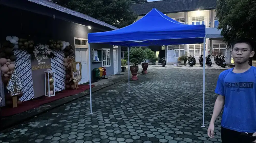 Tenda lipat 3m x 3m event acara outdoor. Ready stok Palembang.