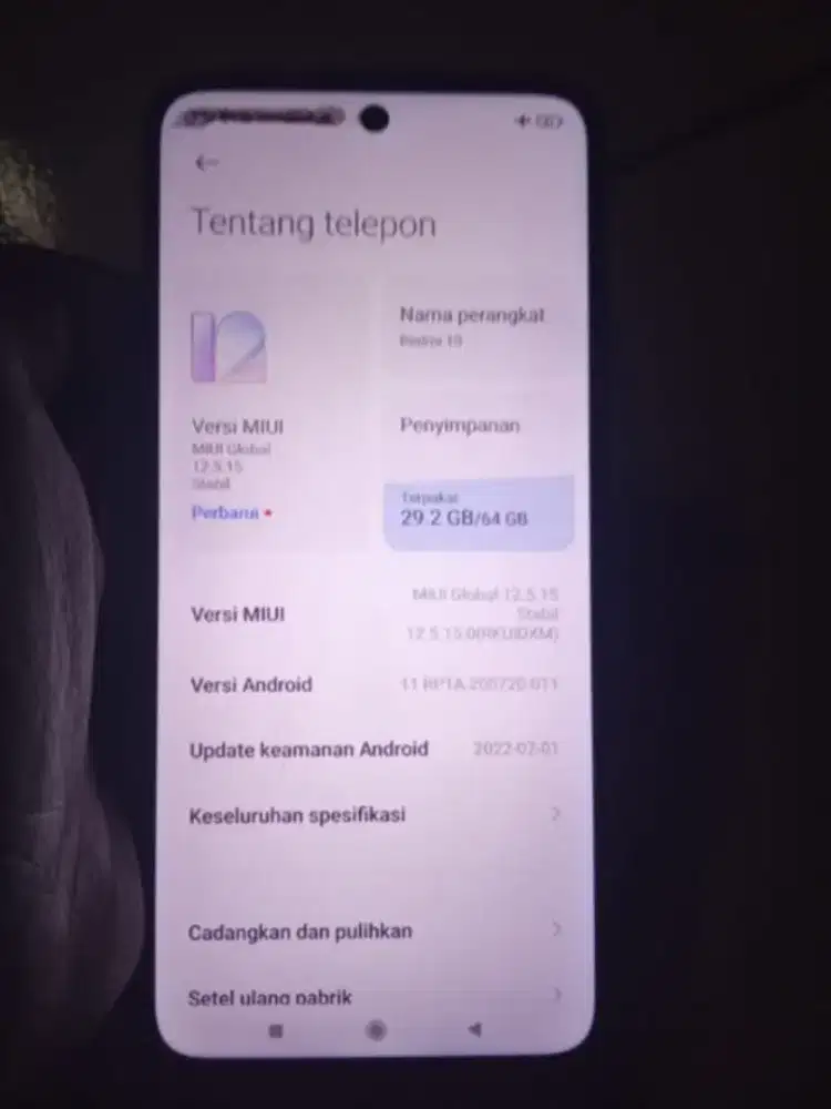Hp xiomi Redmi 10 ram 4
