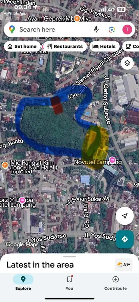 Dijual tanah 4,8 hektar view laut di Lampung