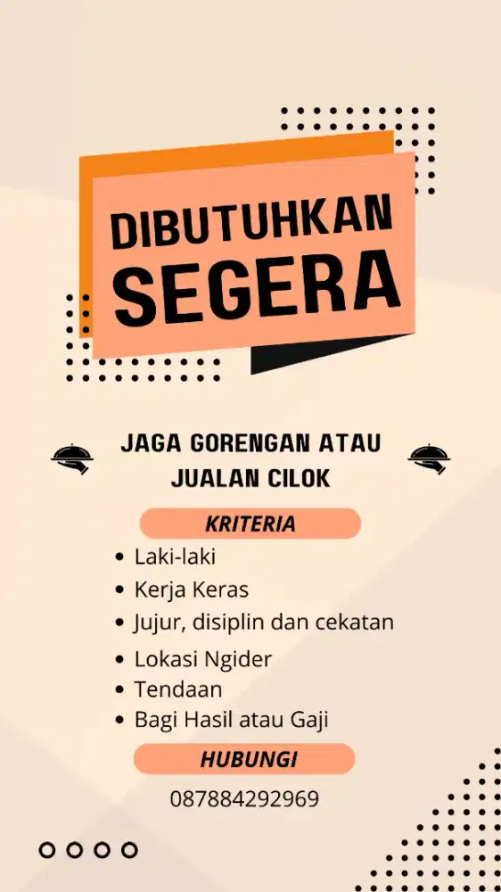 LOWONGAN JAGA GORENGAN