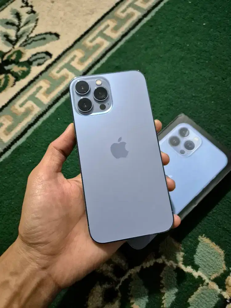 iphone 13 pro max 256gb ibox sierra blue lengkap