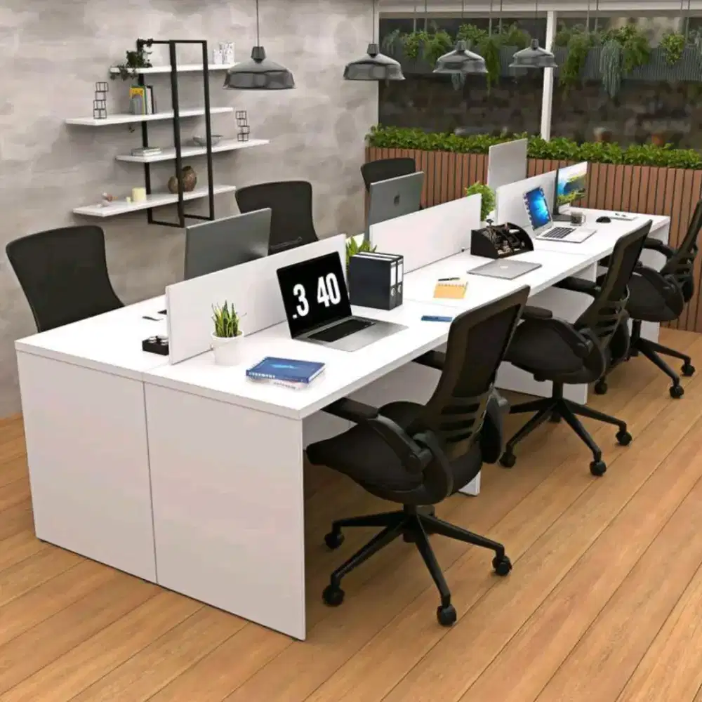 Meja Staff Partisi Full HPL Custom