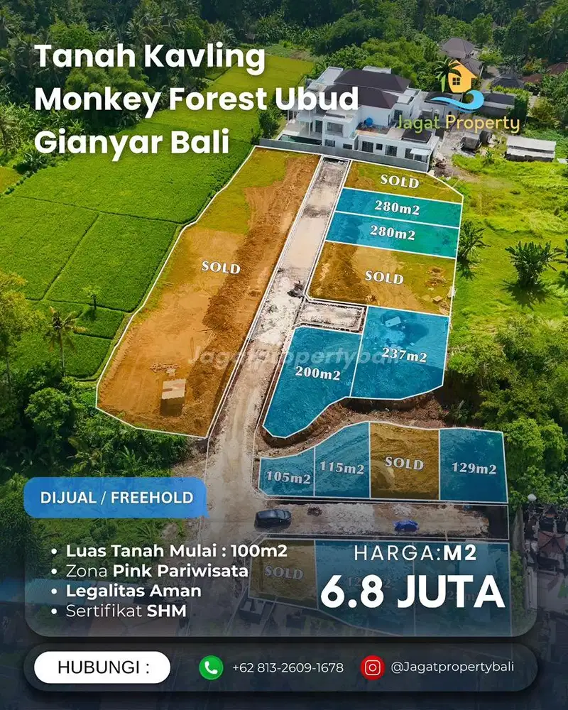 Dijual Tanah Kavling Ubud Gianyar Bali