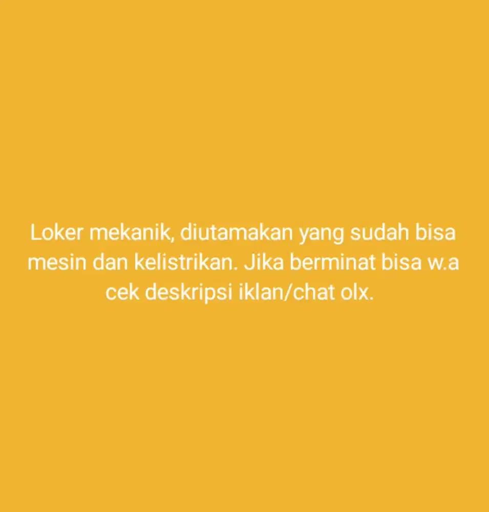 Loker Mekanik Motor