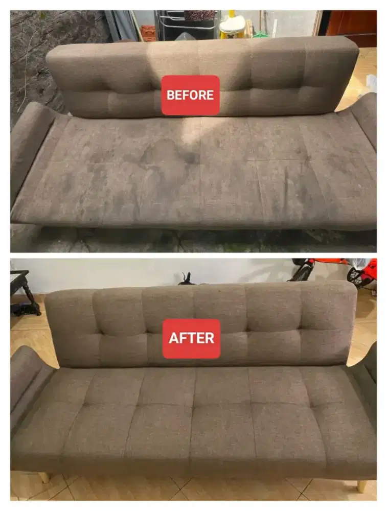 Cuci karpet, sofa, springbed, dan jok mobil