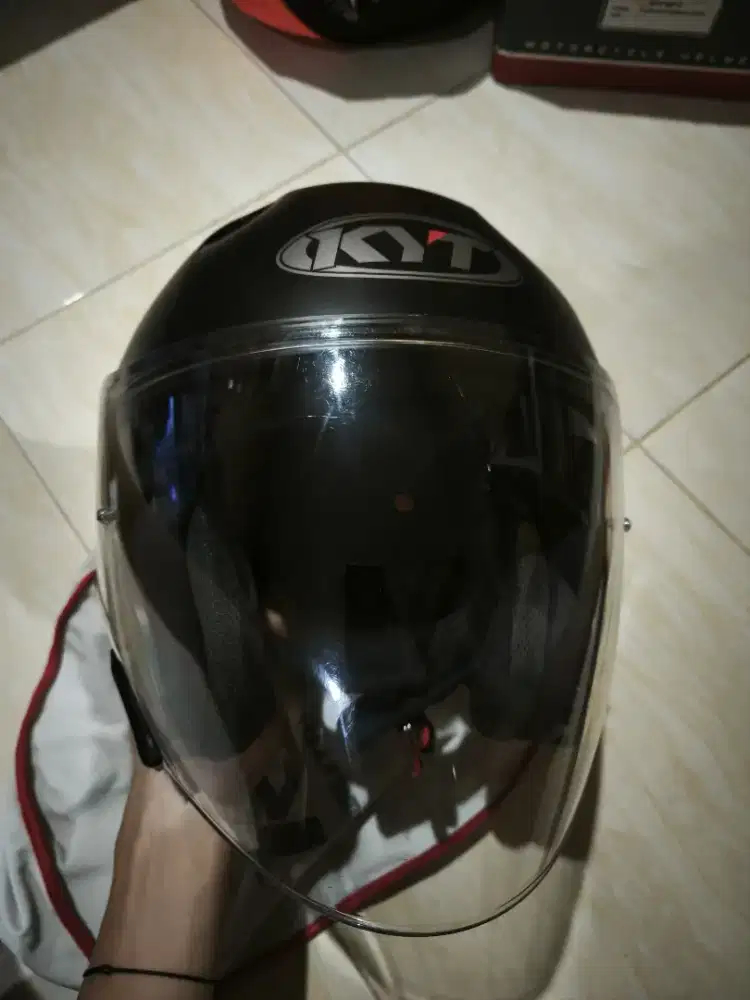 Helm KYT Half face NFJ Plan Matt Black