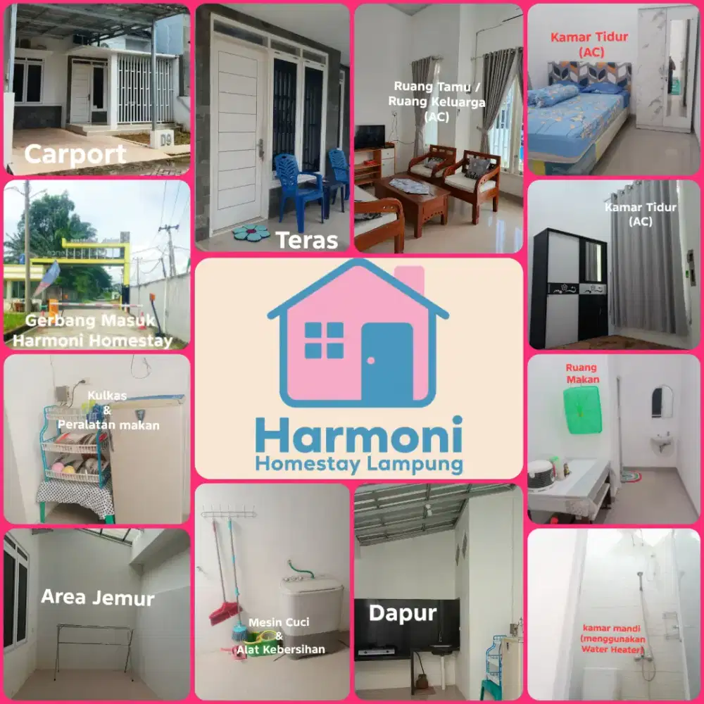 Harmoni Homestay Lampung / sewa rumah (full furnish) harian lampung