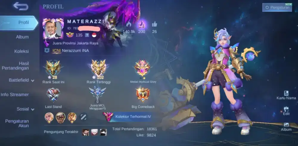Akun Mobile Legend MLBB