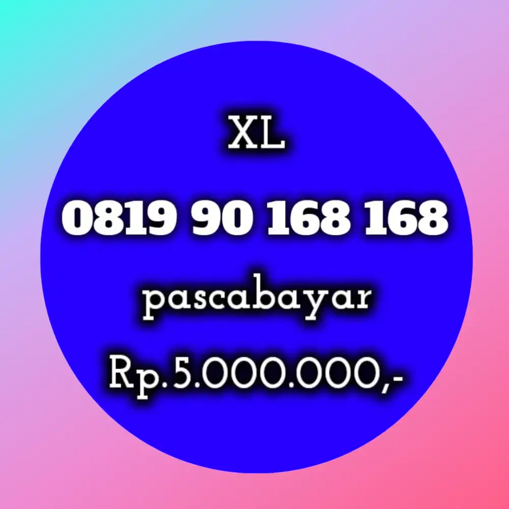 NOMOR CANTIK XL 168 168
