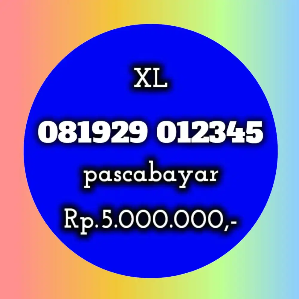 NOMOR CANTIK XL 012345