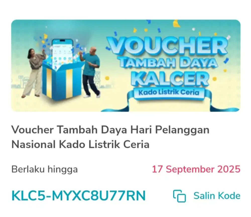 VOUCHER TAMBAH DAYA PLN