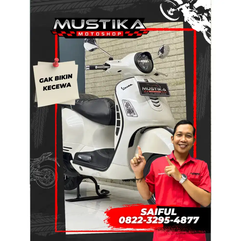 Obral Murah!!Vespa GTS 150cc 2017 White Plat Jatim Mulus-Mustika