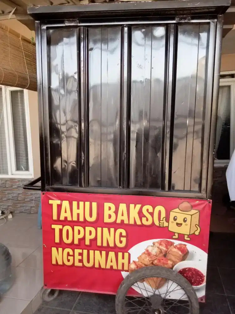 dijual roda gerobak jualan siap pakai