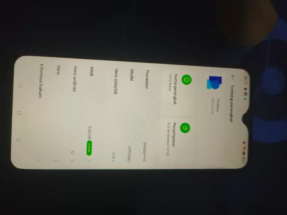 Oppo reno 3 8/128gb