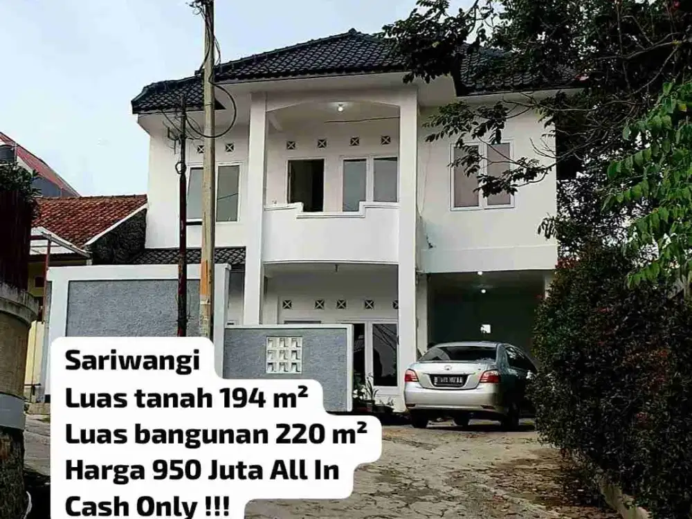 dijual Rumah 2 Lantai Siap Huni Sariwangi Bandung Utara SHM 950 juta All in