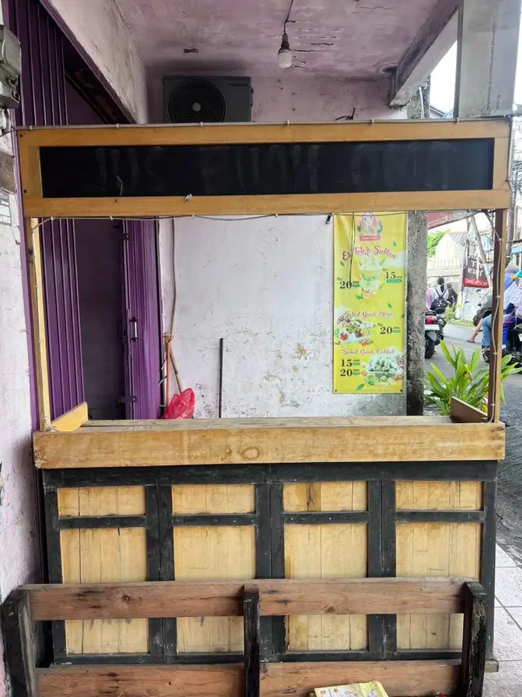 gerobak kayu portable bisa bongkar pasang