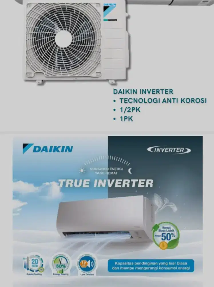 AC Daikin Inverter — Dingin Cepat, Hemat Listrik hingga 50%!