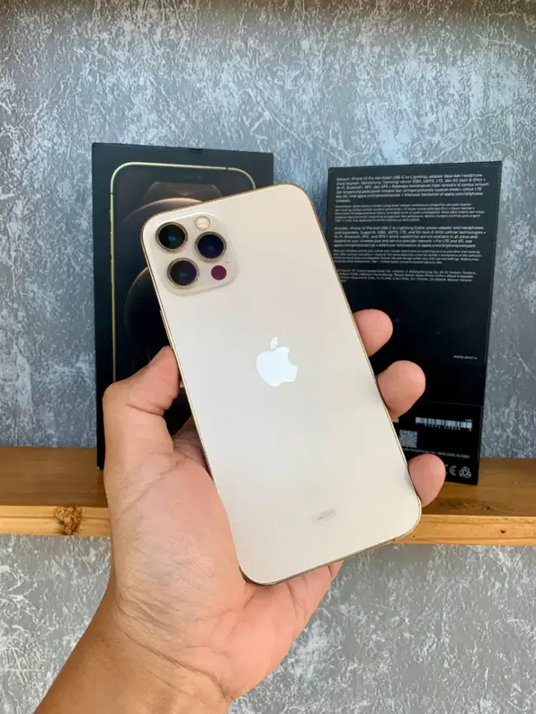 Iphone 12 Pro 256gb Gold IBOX Mulus Normal Malang Batu