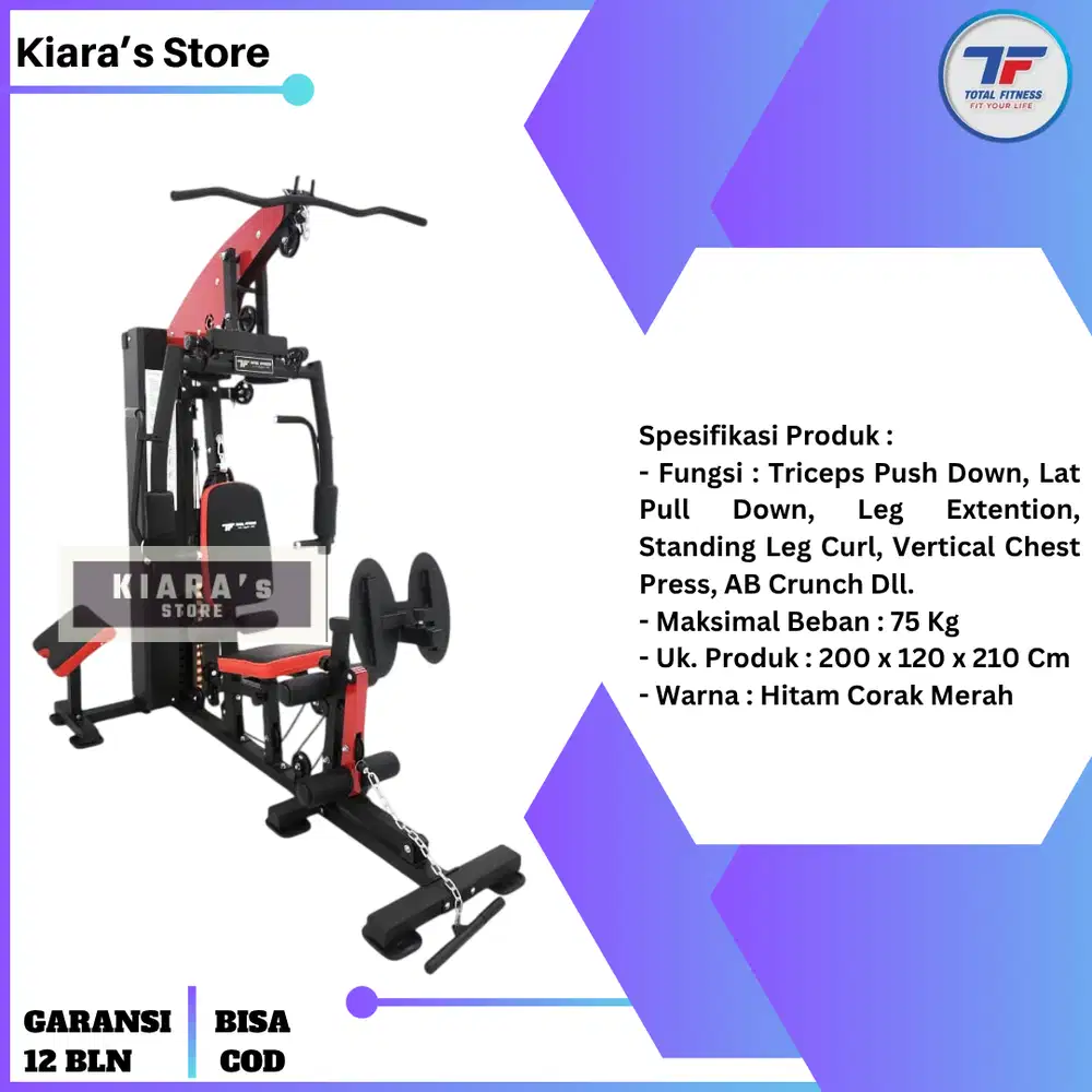 Alat Fitness Home Gym 1 Sisi TL HG-011 Elite Series Total Fitness