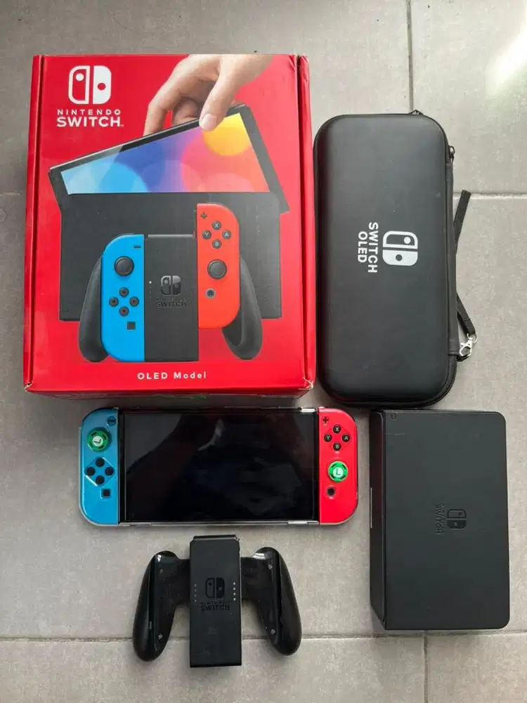 Nintendo Switch OLED Mulus Fullset + Aksesoris
