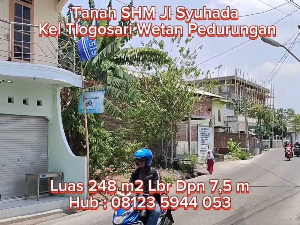 Tanah Murah SHM Jl Syuhada Pedurungan Semarang Timur