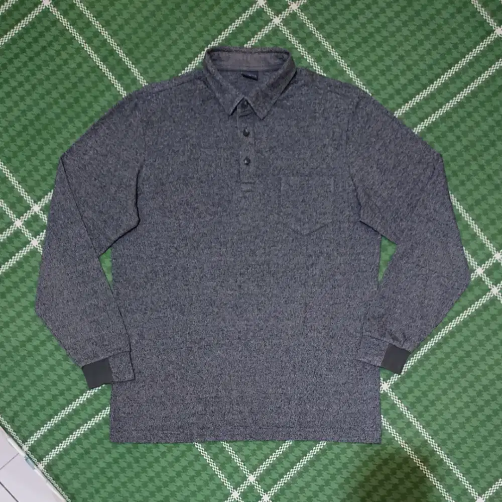 Kaos Kerah Polos Lengan Panjang Parkland Polo Shirt Abu Misty Size M