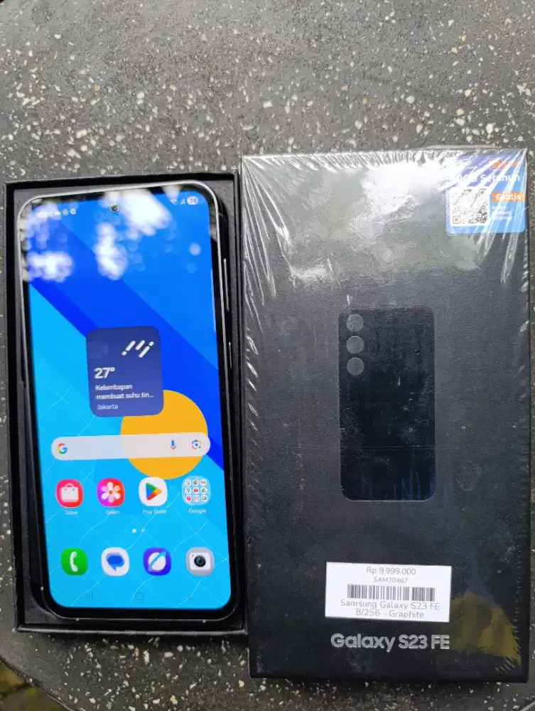 Samsung S23 fe 8/256 gblengkap mukus normal segel