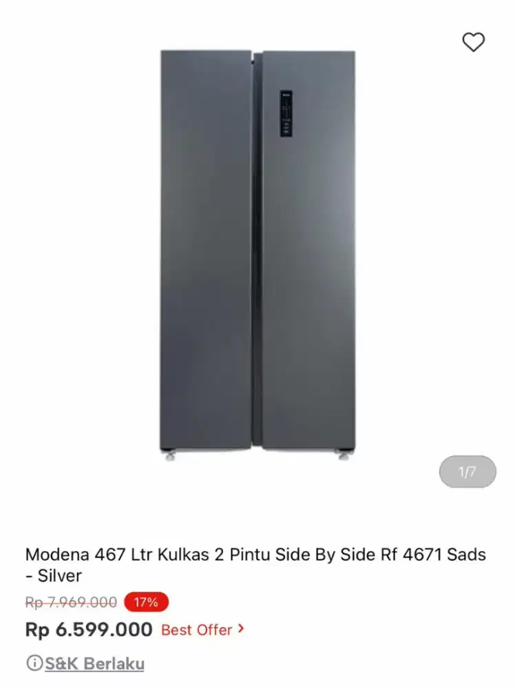 Kulkas 2 pintu Modeba 467 ltr