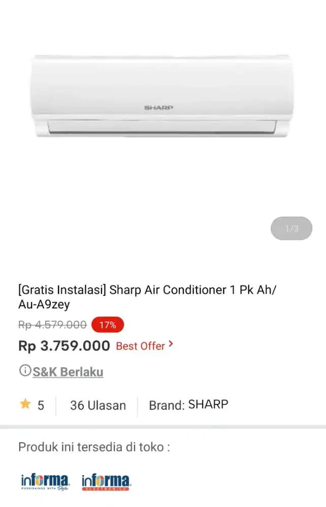 ac sharp 1pk standar
