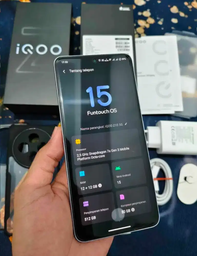 Jual
Vivo IQOO Z10 5G WHITE Ram 12GB Rom 512GB Tertinggi Fullset Mulus
