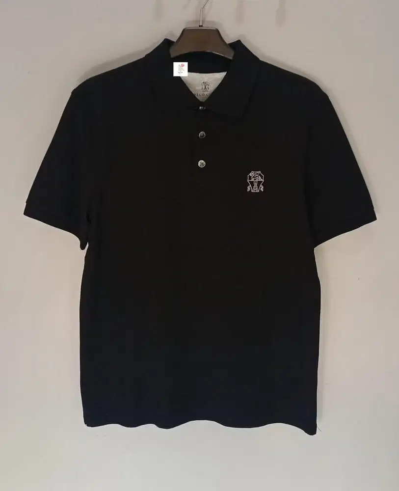 BRUNELLO CUCINELLI BLACK POLO SHIRT