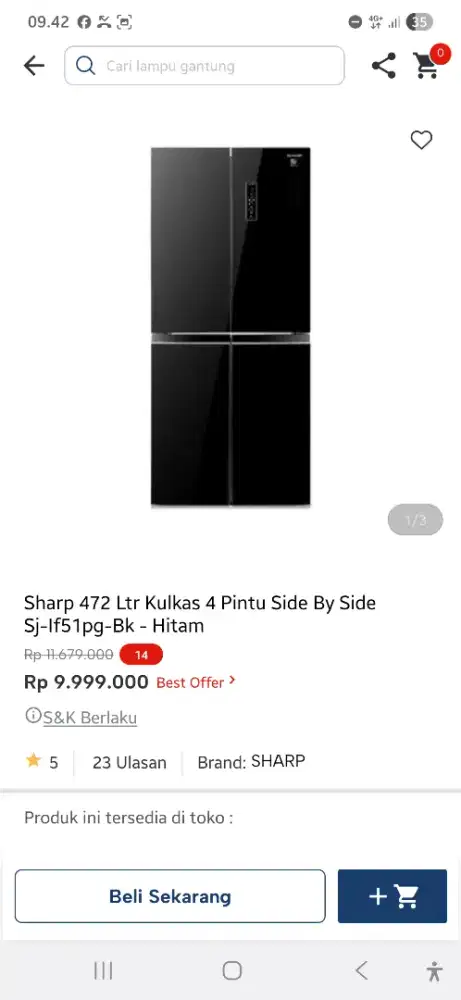 Kulkas sharp 4 pintu