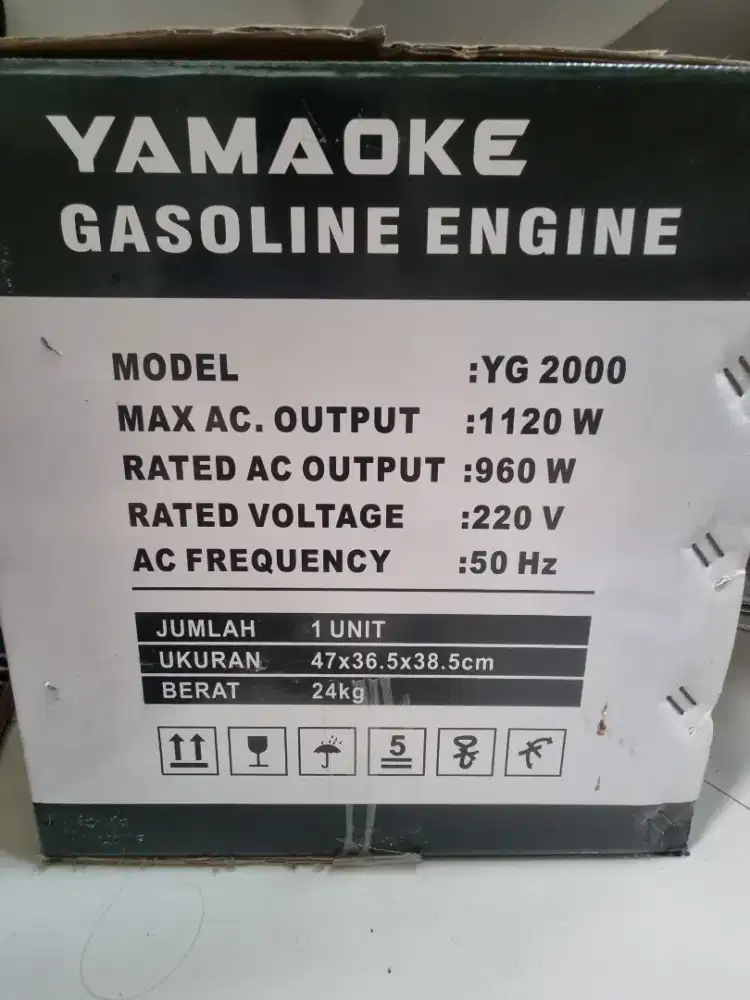 Yamaoke Gasoline Engine YG2000 Genset